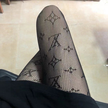 Popular letter fishnet stockings pantyhose