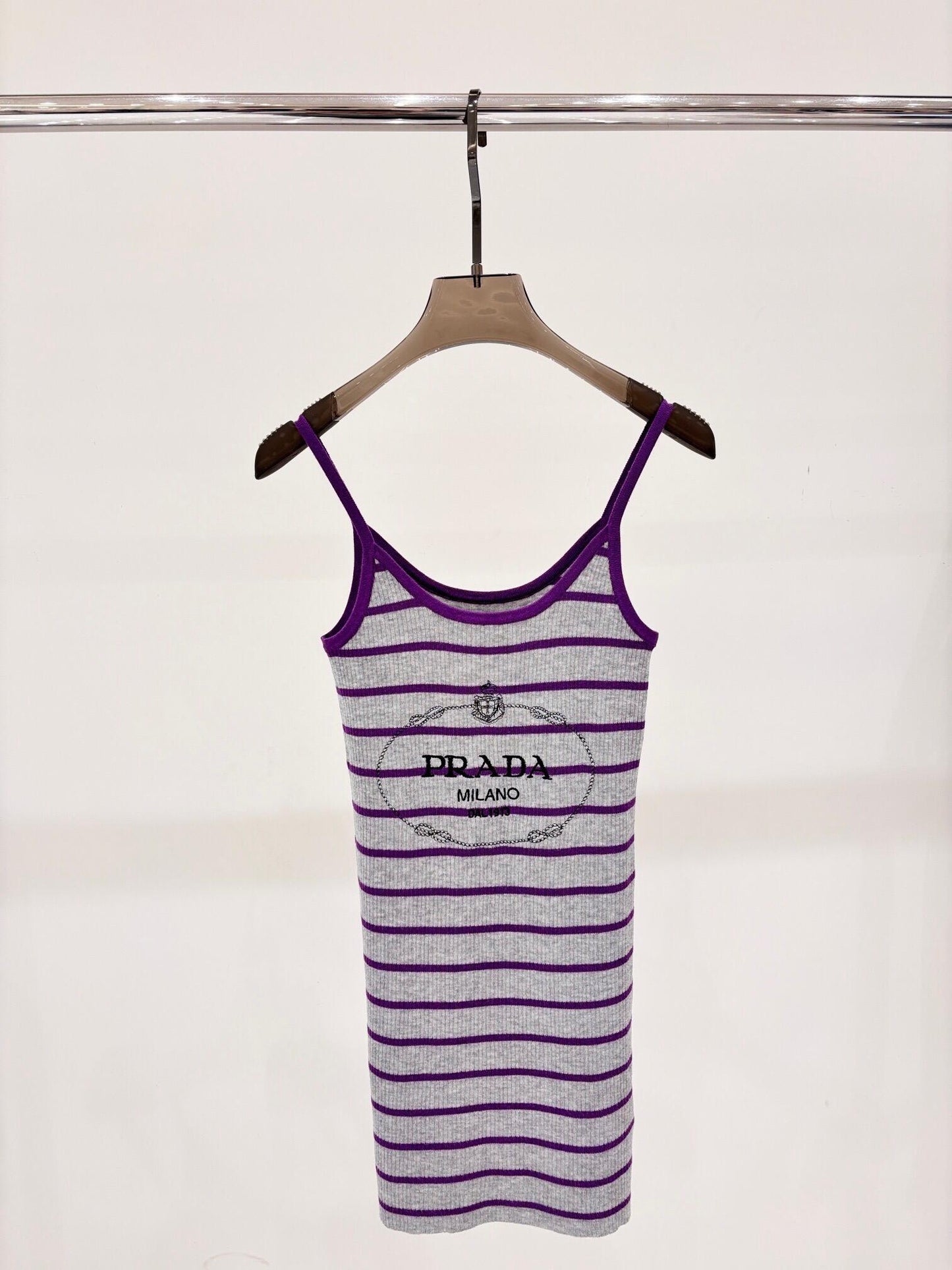 Knitted Wool Striped Tank Dress