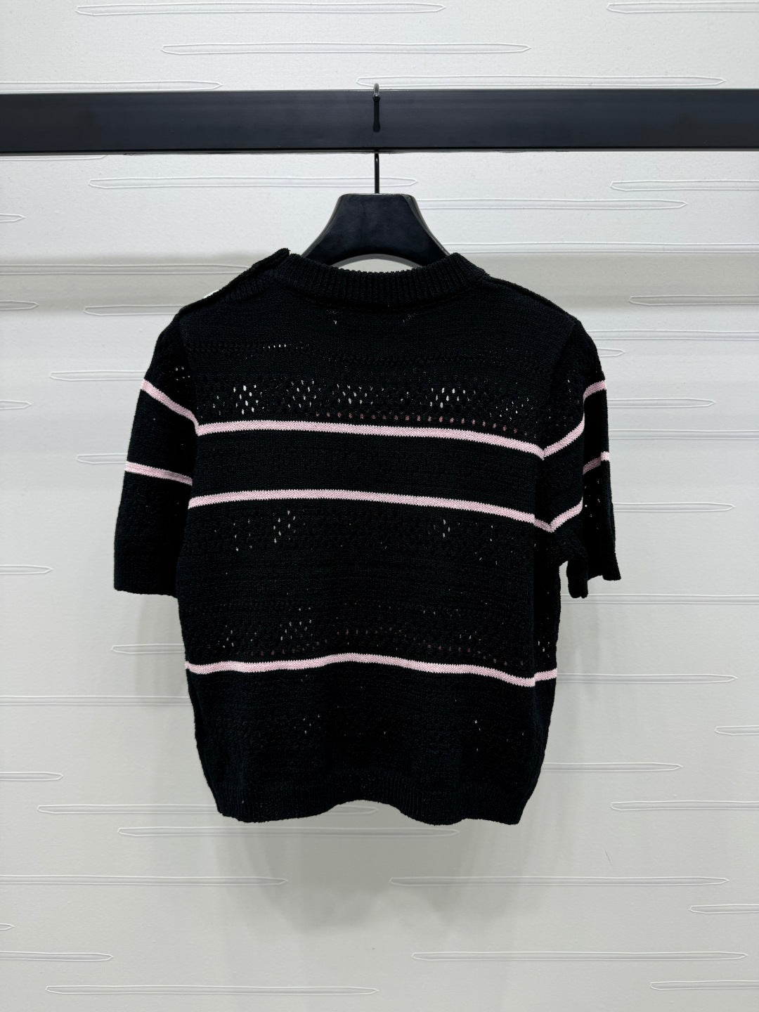 Skeleton Round Neck Knit Short Sleeve