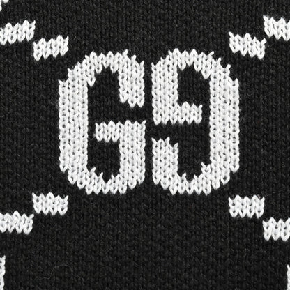 Double G all over jacquard sweater cardigan