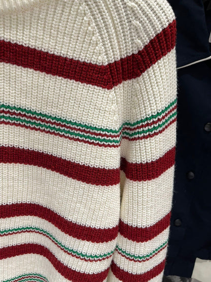 Contrast striped sweater