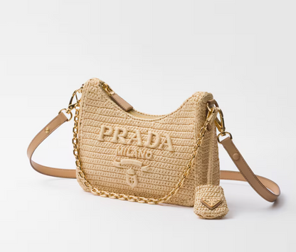 New Mini Wheat Woven Shoulder Bag（23×17×6.5cm）