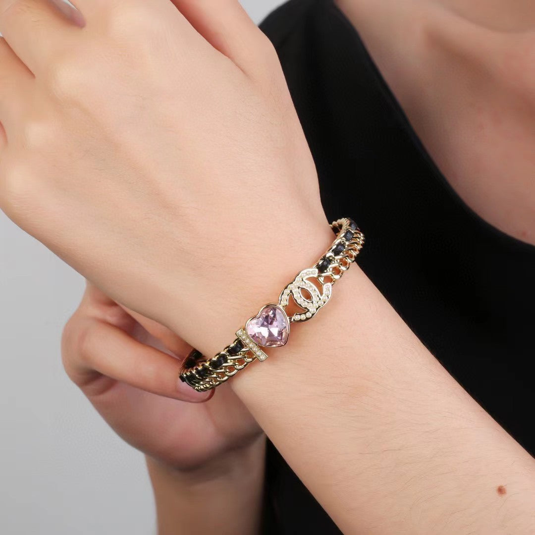 new semi-closed hollow diamond bracelet