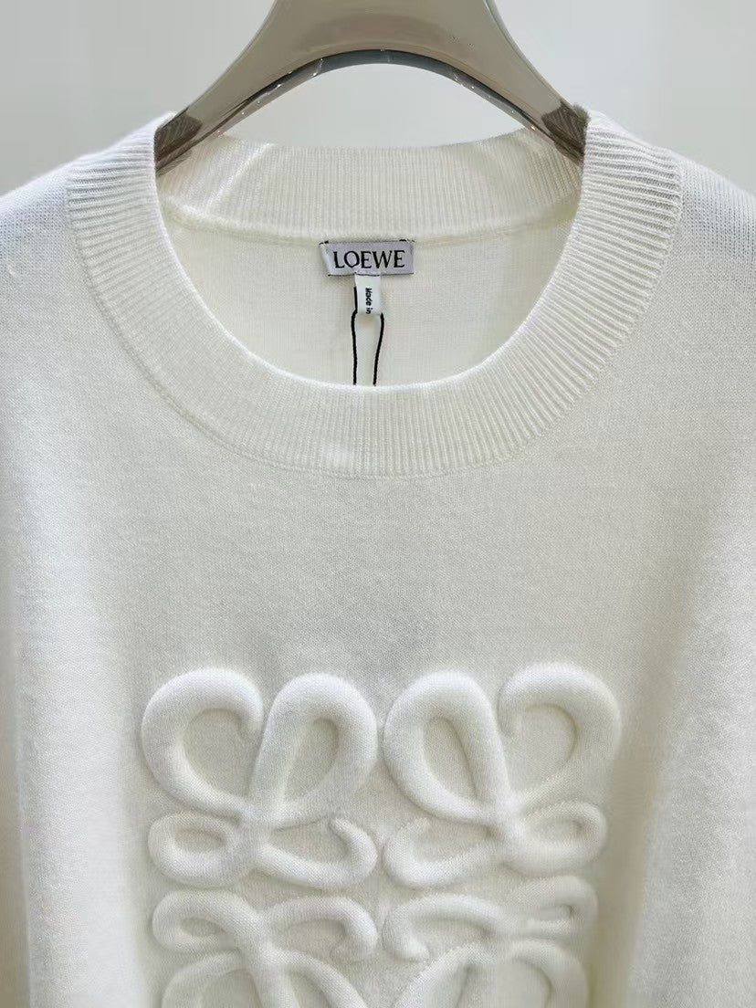 new three-dimensional letter knitted long sleeve