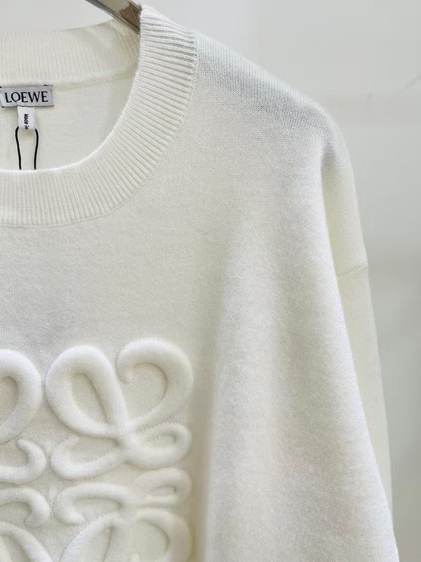 new three-dimensional letter knitted long sleeve