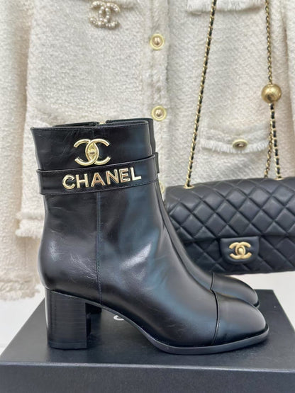 New Classic Logo High Heel Ankle Boots