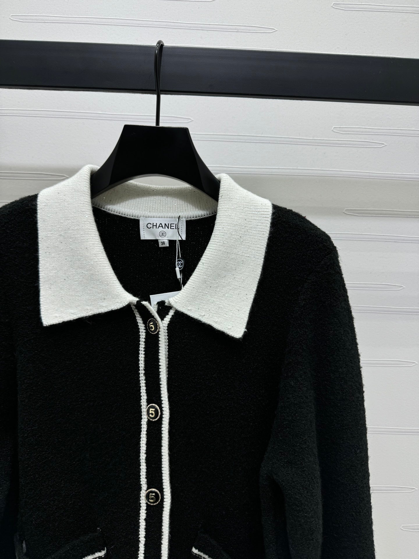 lapel long sleeve cardigan