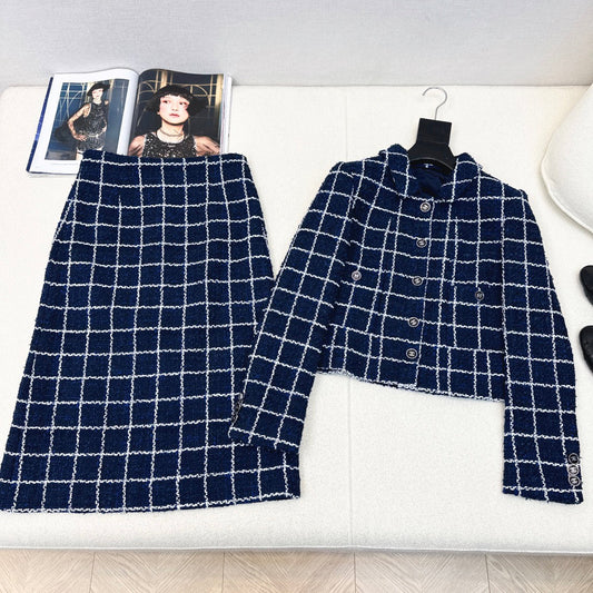 Blue woven suit