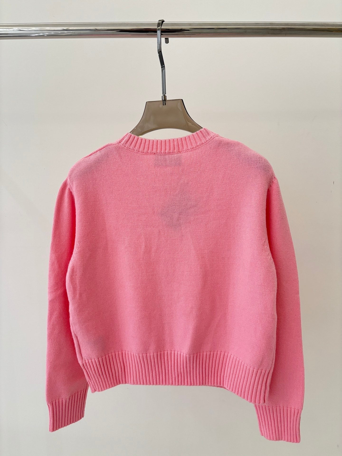 Round neck letter jacquard simple pullover knitted sweater