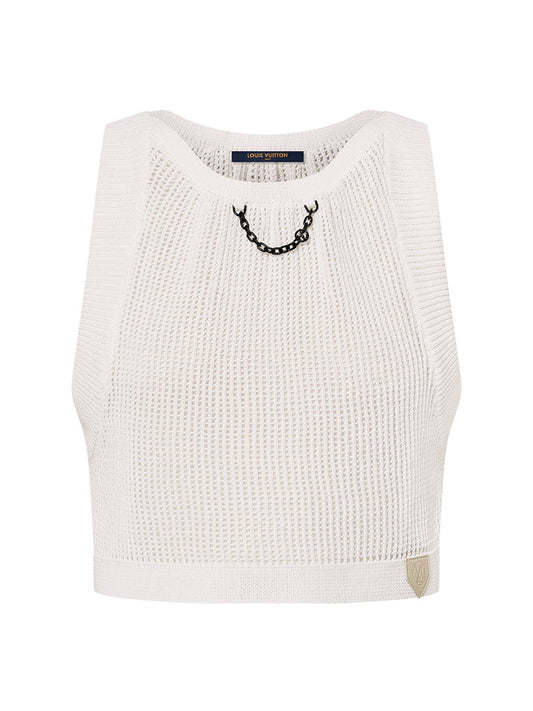 hollow knitted vest