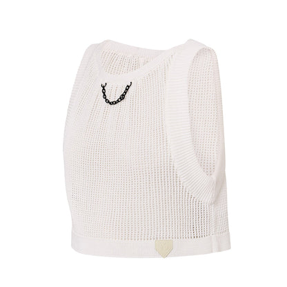 hollow knitted vest