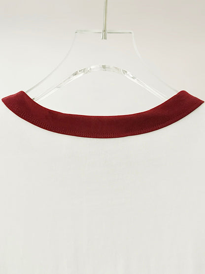 letter embroidered t-shirt