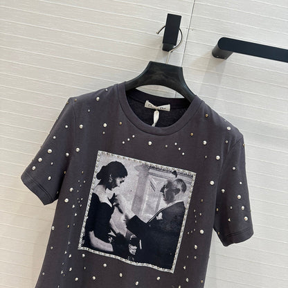 rivet print t-shirt