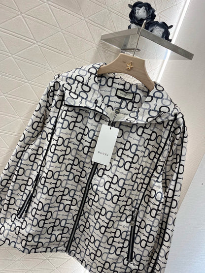 Printed Hooded Punching Jacket