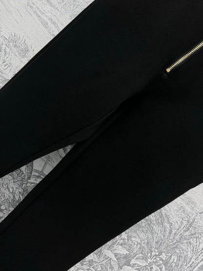 High waisted front zipper leggings