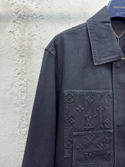 Embossed Pocket Denim Jacket