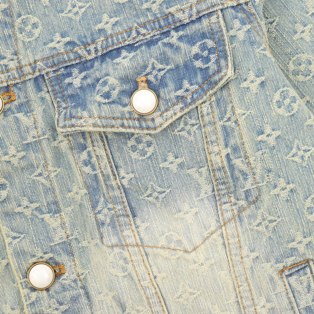 Printed denim jacket