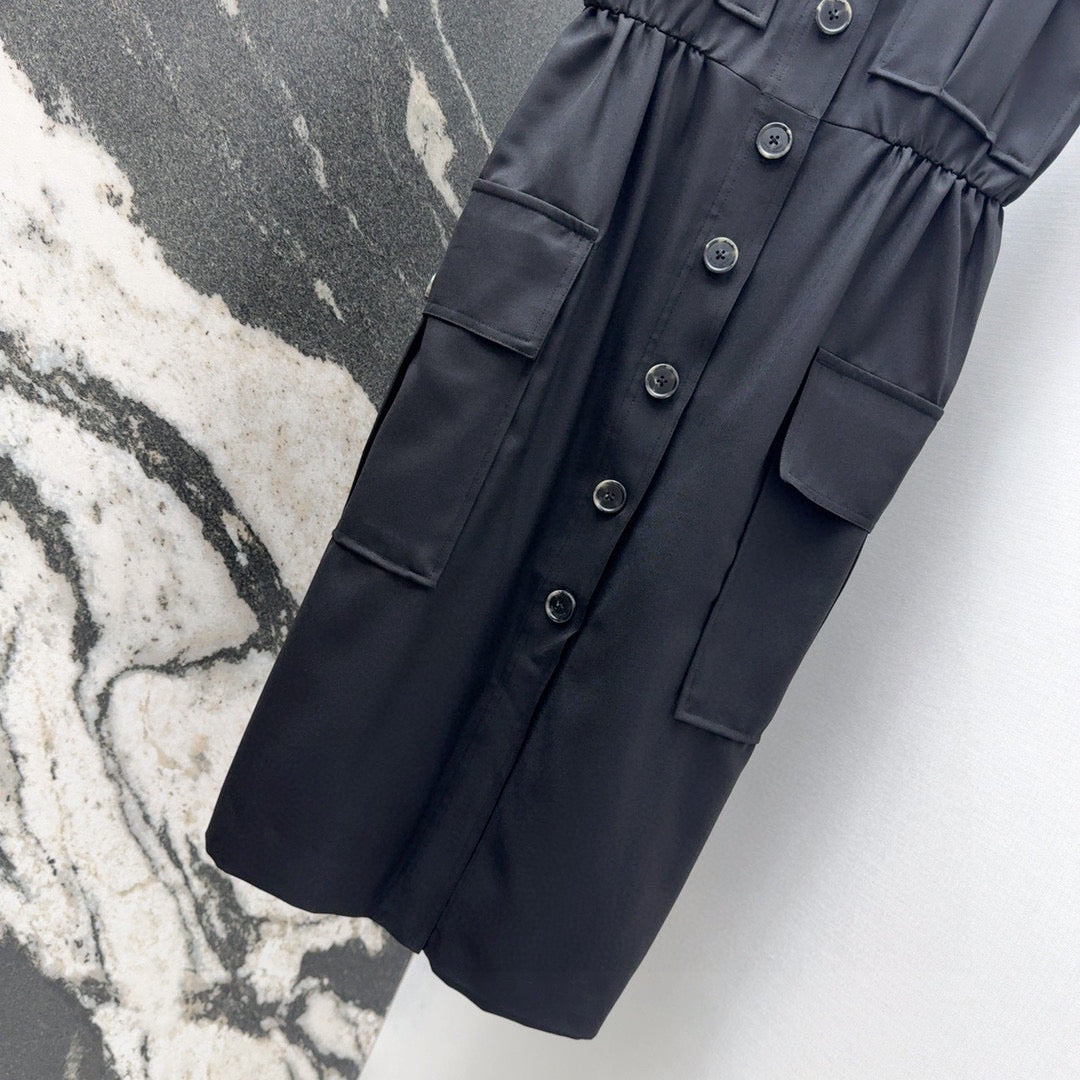 Spring and summer new workwear style suspender tube top dress