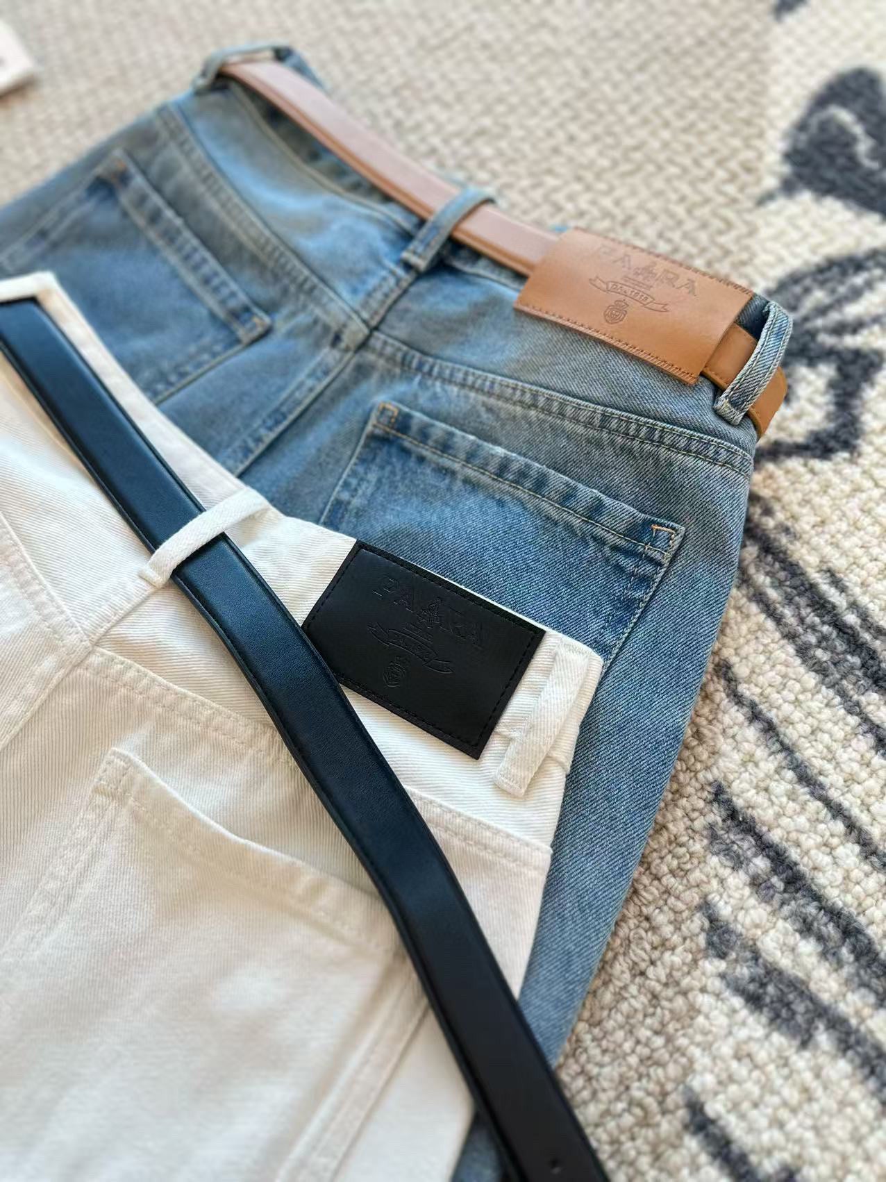 Custom Belt Embellished Jeans