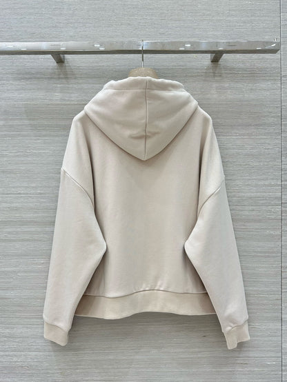 Preppy hooded sweatshirt