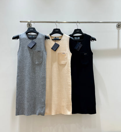 Tank Dress with Chest Pocket