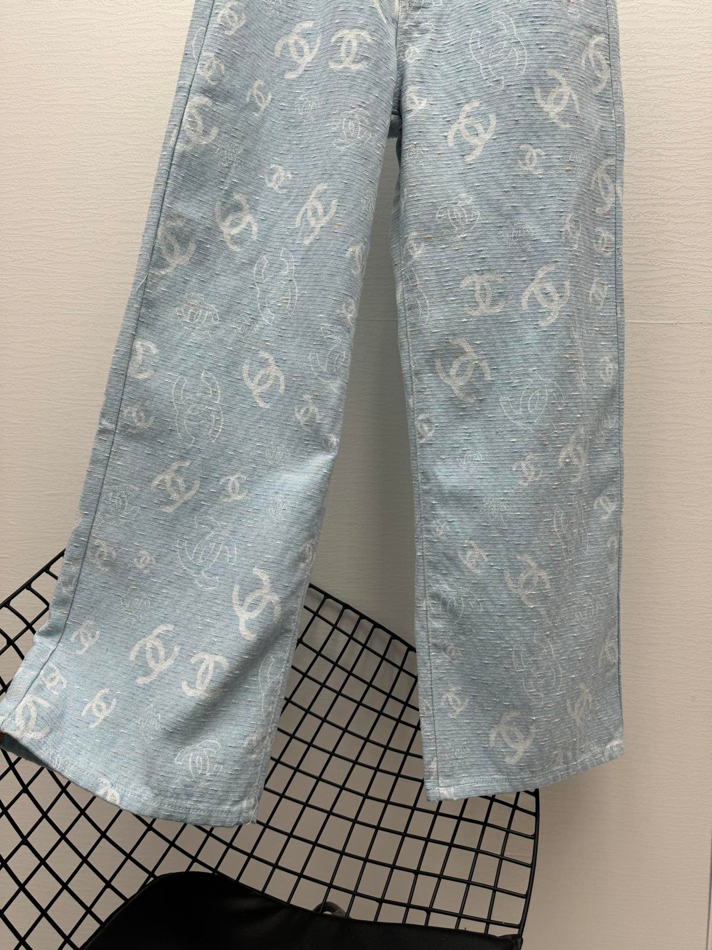 New Alphabet Printed Straight Leg Jeans