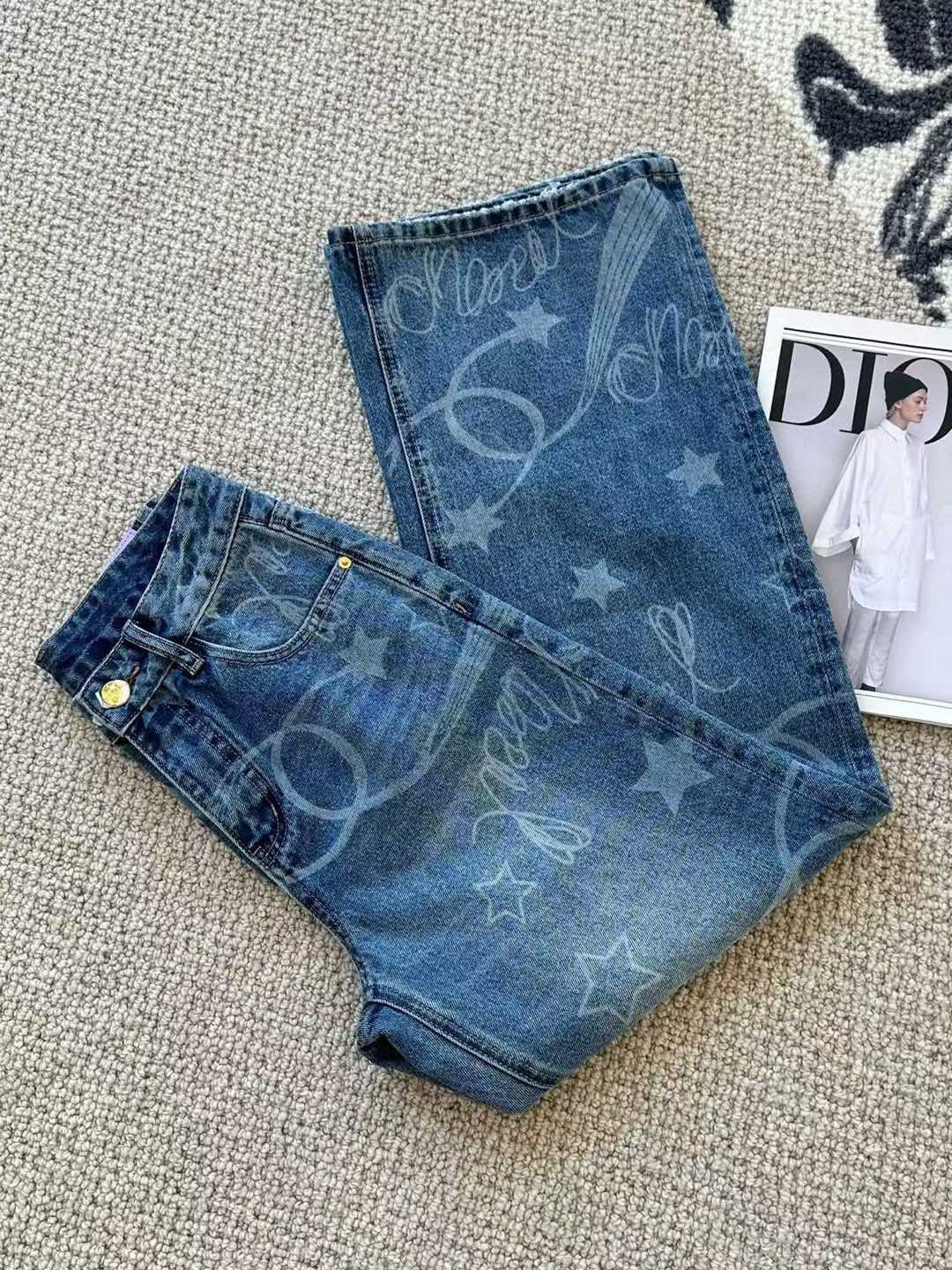 Graffiti Print Jeans