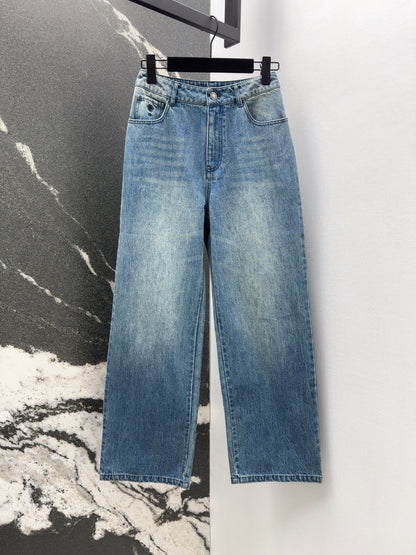 Vintage Washed Blue Jeans