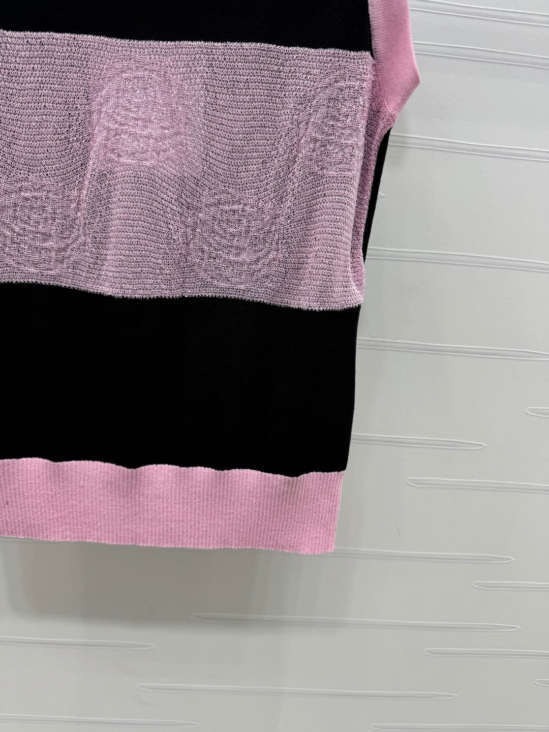 Colorblock Striped Knit Vest