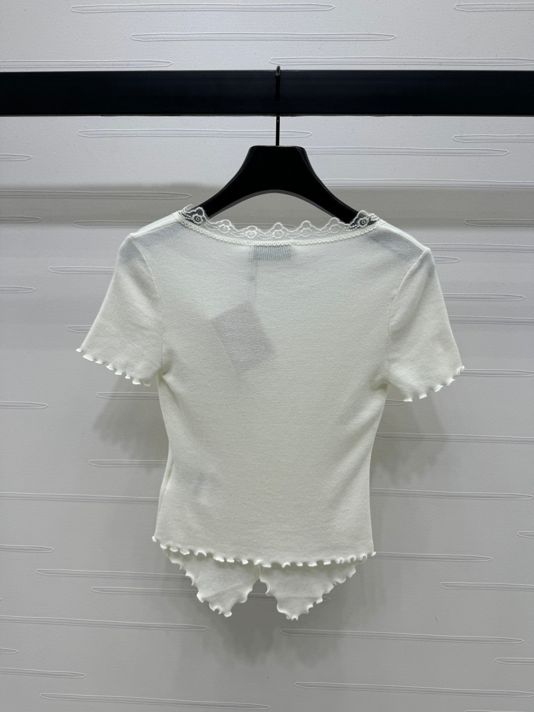 Lace knit short sleeves