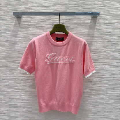 Crew neck knit short sleeves