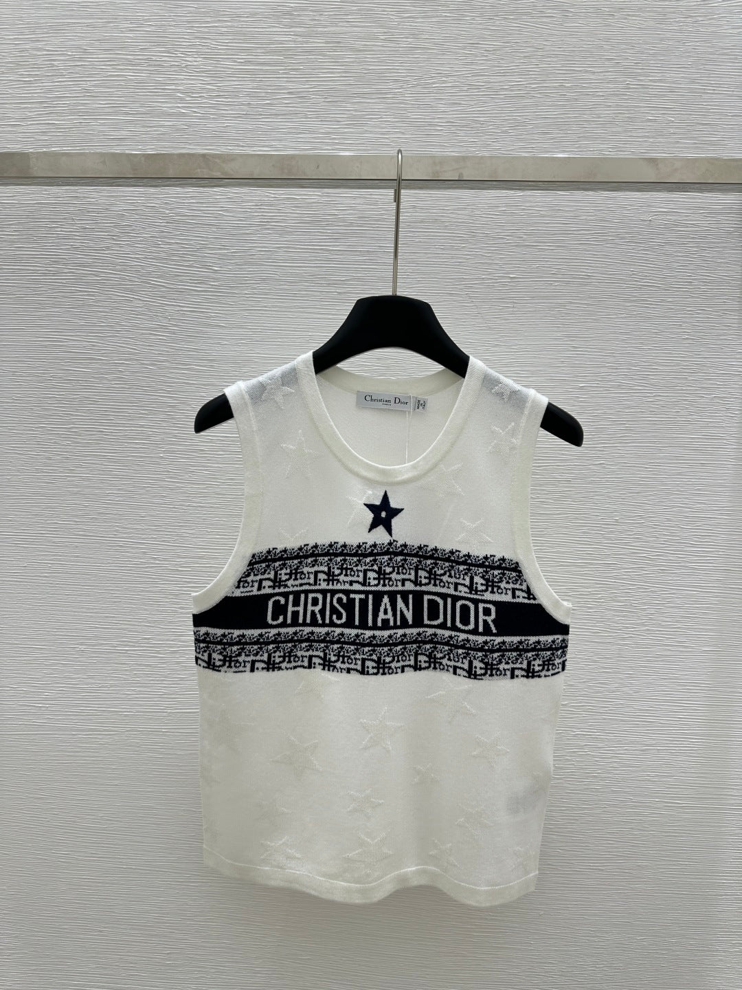 Round Neck Star Knit Vest