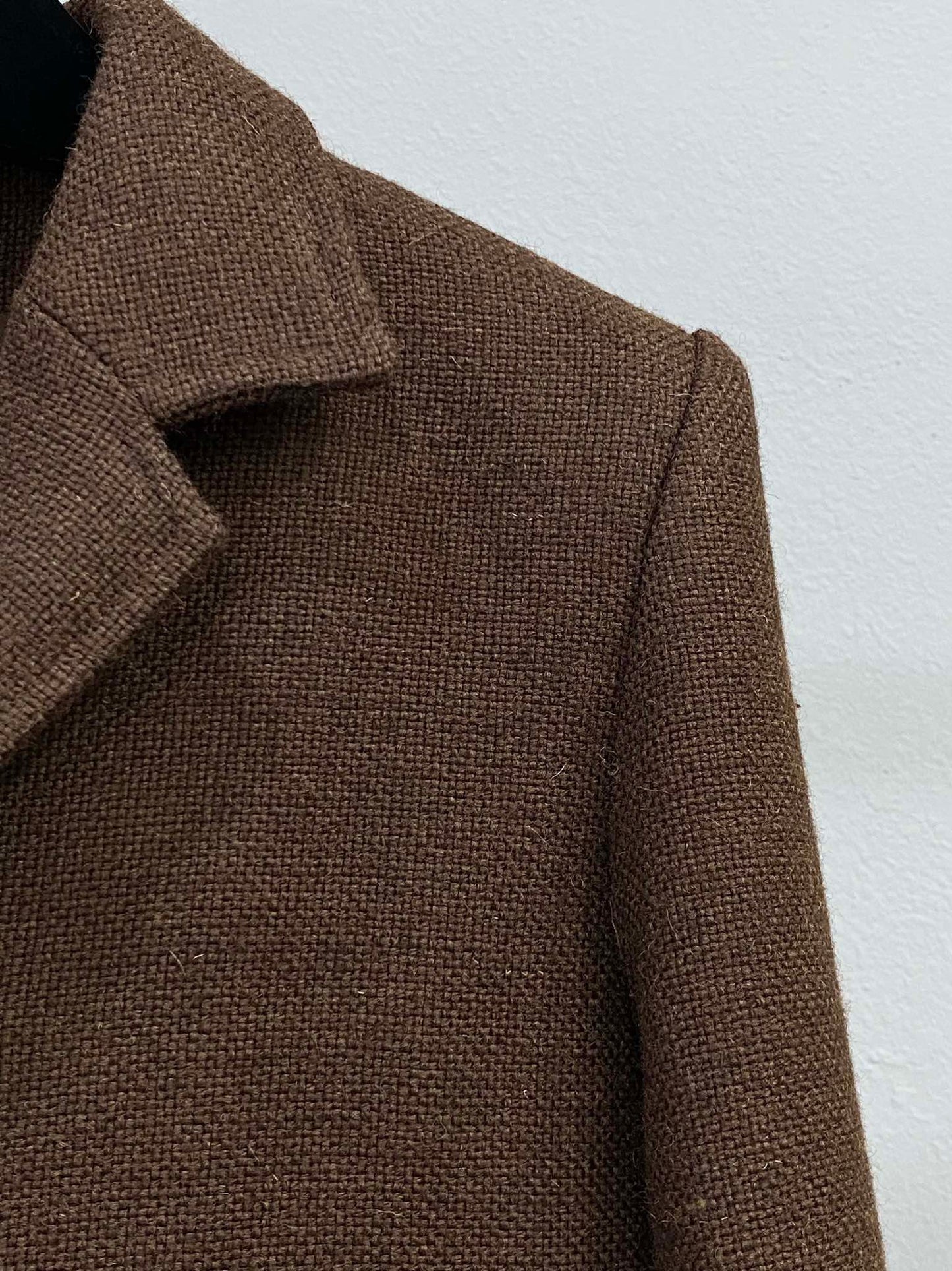 New Simple Wool Tweed Lapel Jacket + Short Skirt