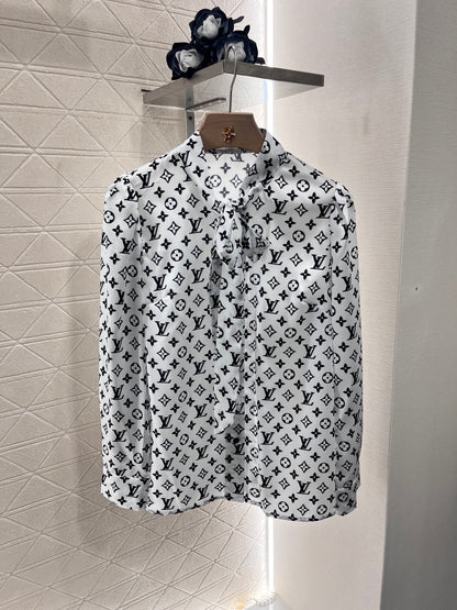 Printed ribbon shirt