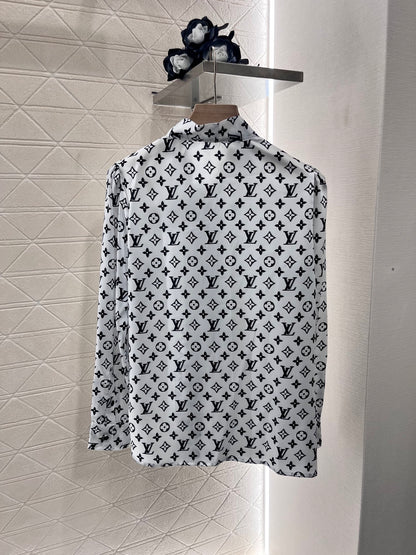 Printed ribbon shirt