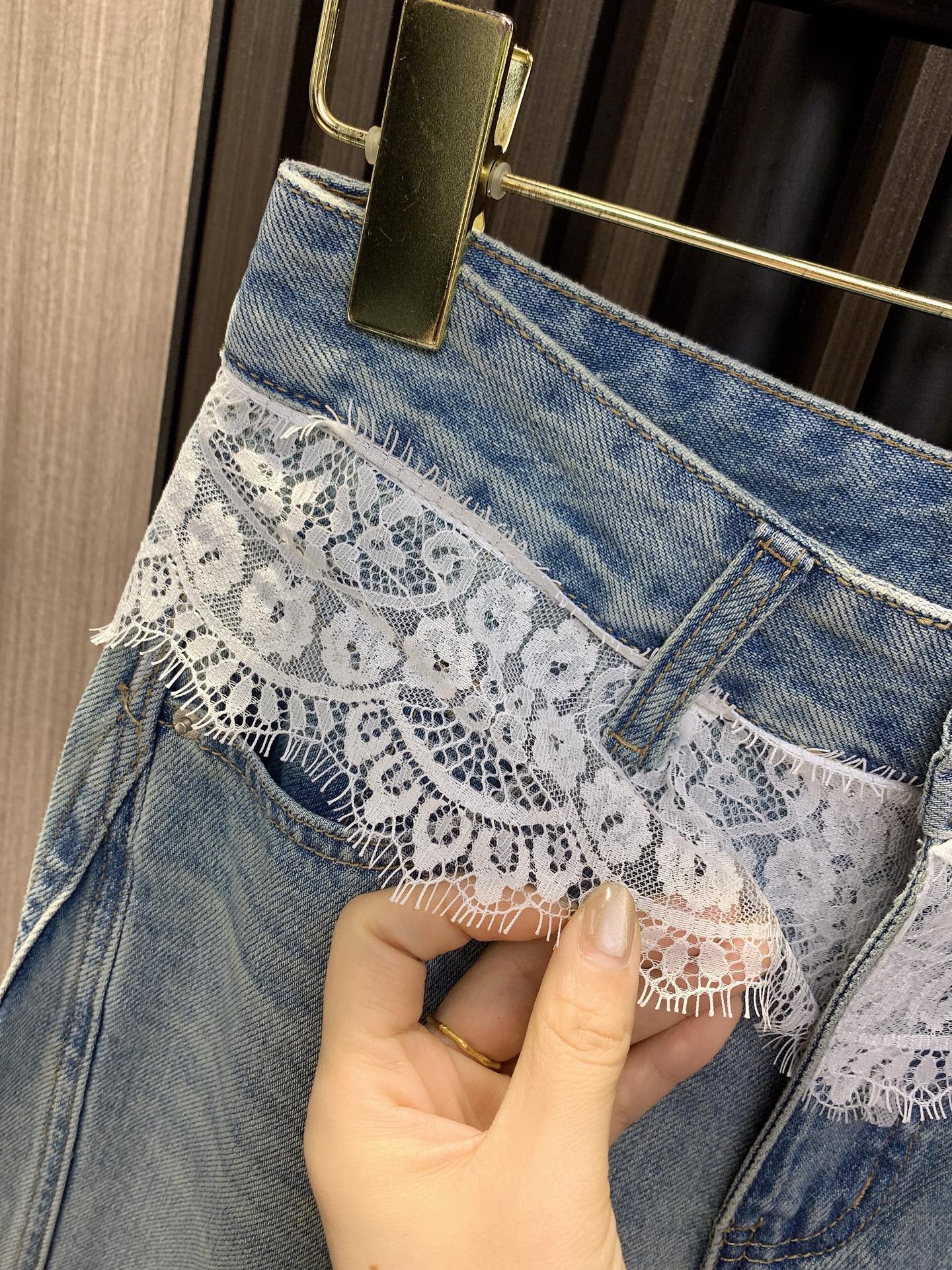 New Lace Panel Jeans