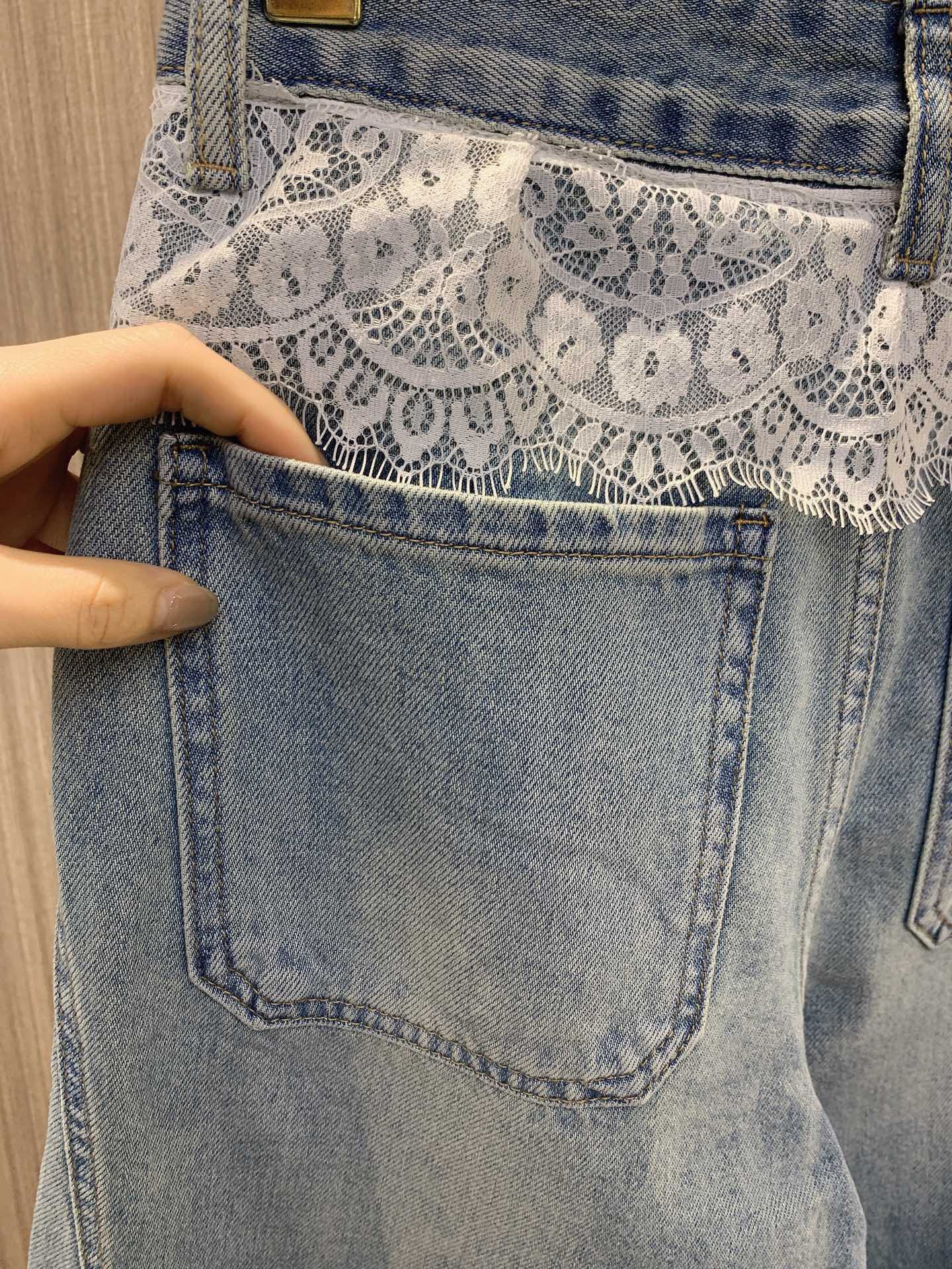 New Lace Panel Jeans