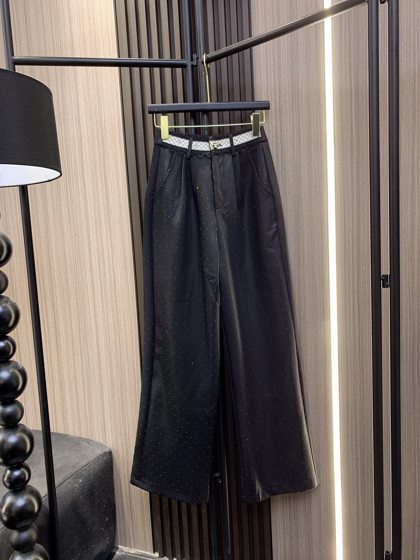 New style hot diamond wide leg pants