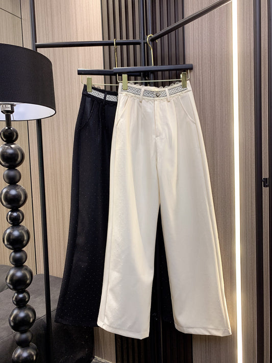 New style hot diamond wide leg pants