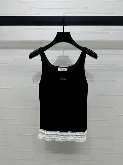 Lace Camisole Knitted Vest