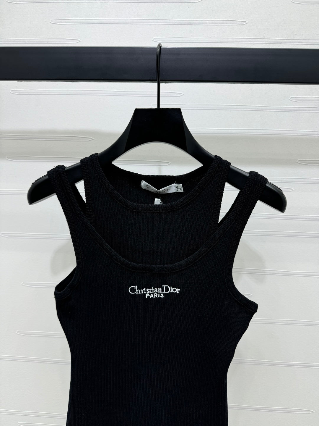 Logo Cutout Mock Two Piece Tank Top