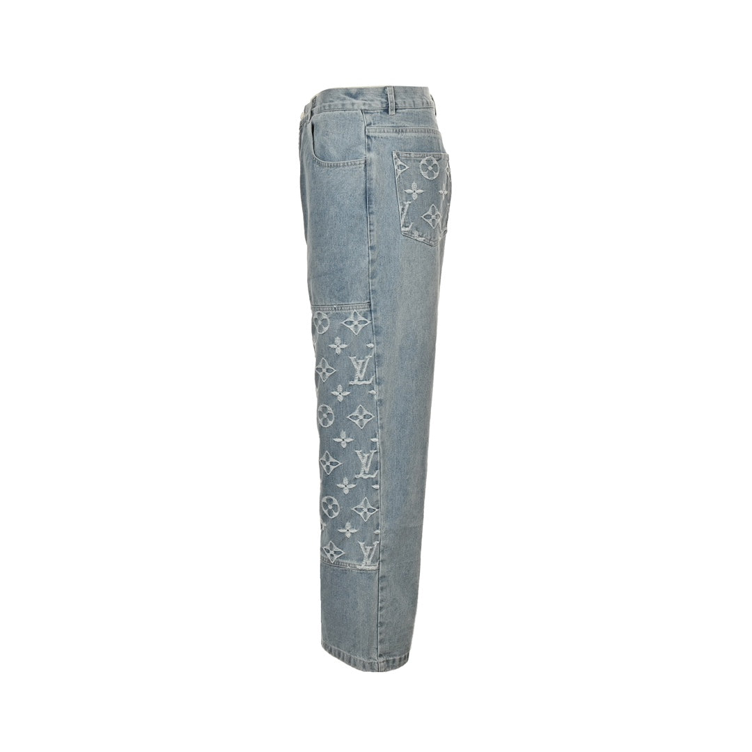 Aged Jacquard Jeans