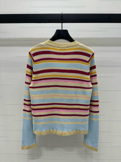 Colorful Striped Cardigan