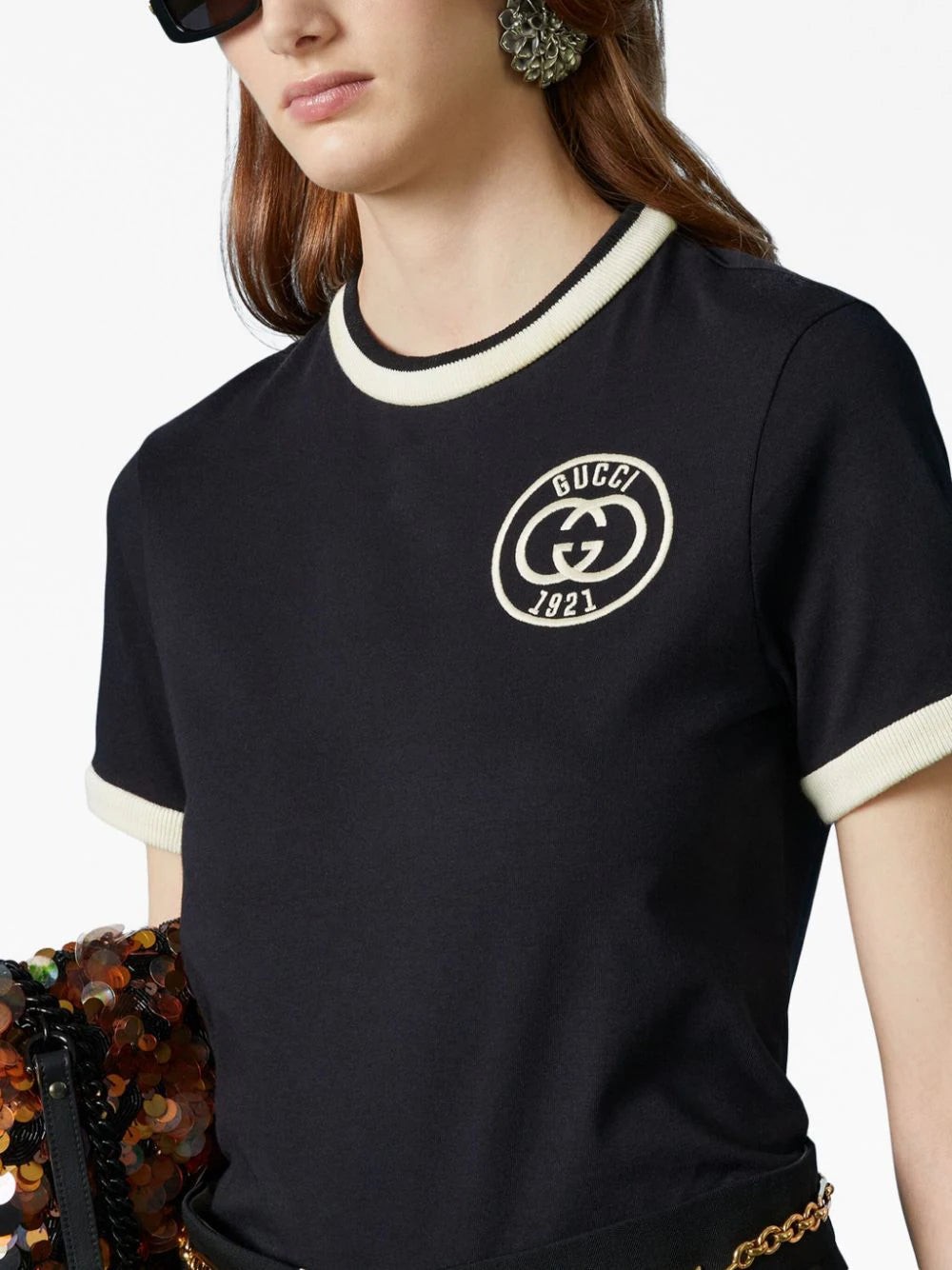 logo embroidered cotton T-shirt