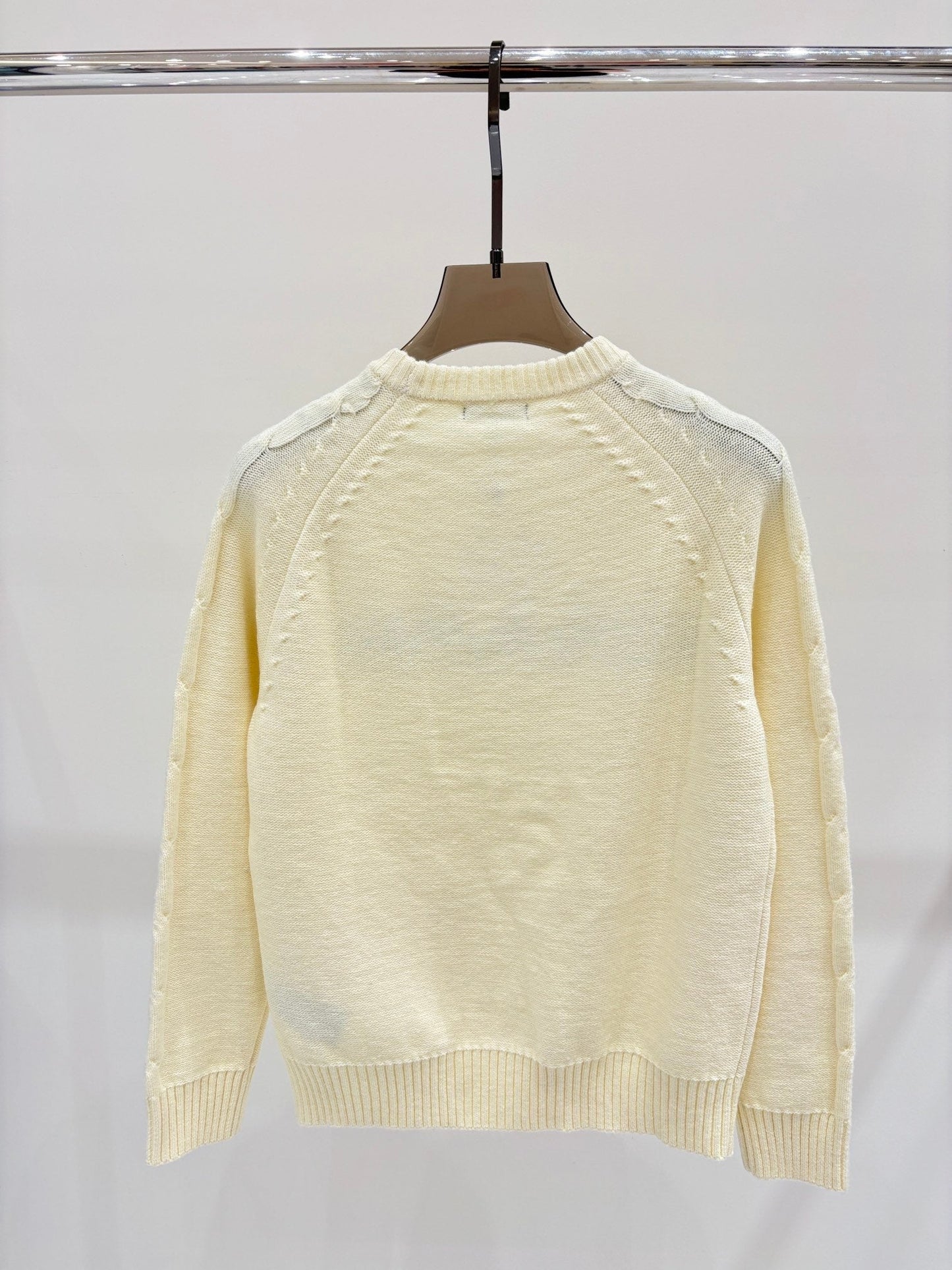 BA new solid color letter jacquard knitted long sleeve